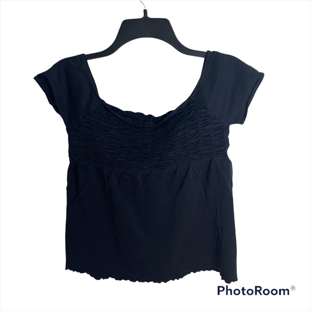 Last Tango Black Blouse Top Medium Large Made in USA